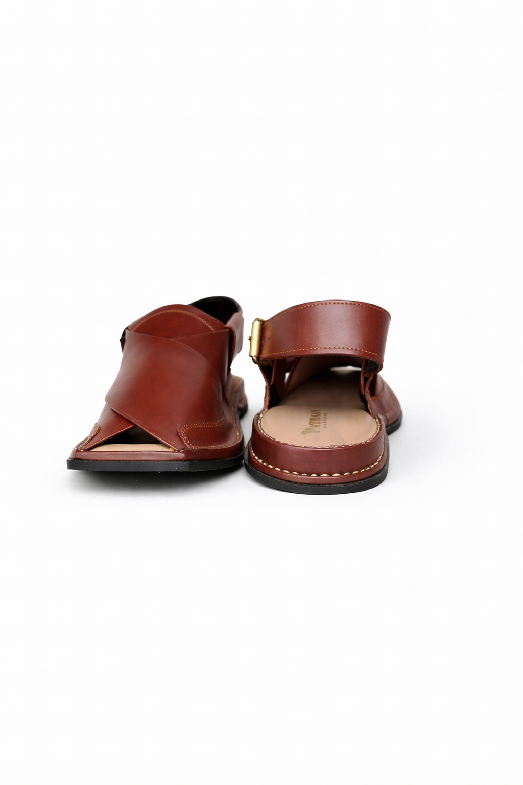 Zalmi Burgundy Brown Chappal - Image 4