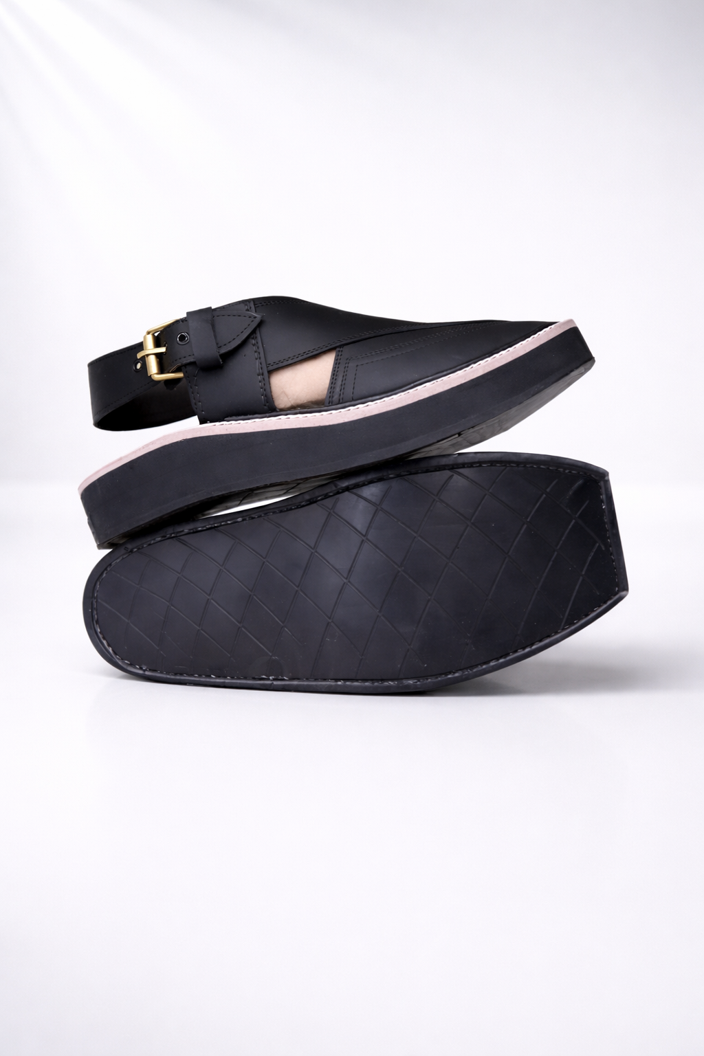 Black-Matt Kaptaan Chappal - Image 6