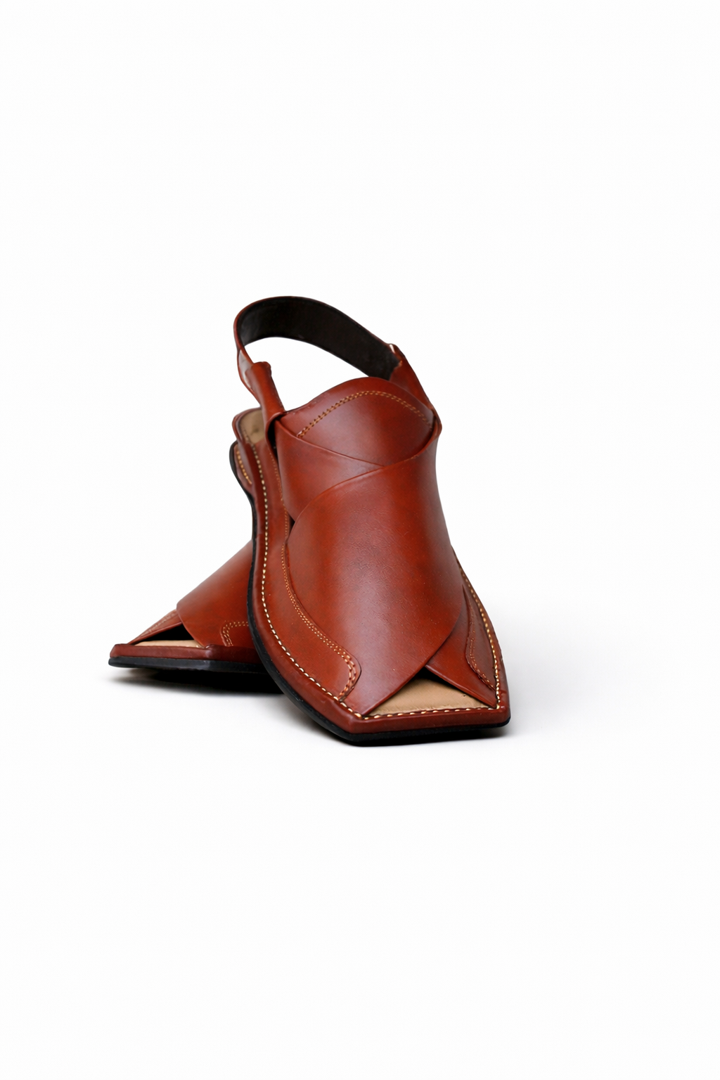 Zalmi Burgundy Brown Chappal - Image 2