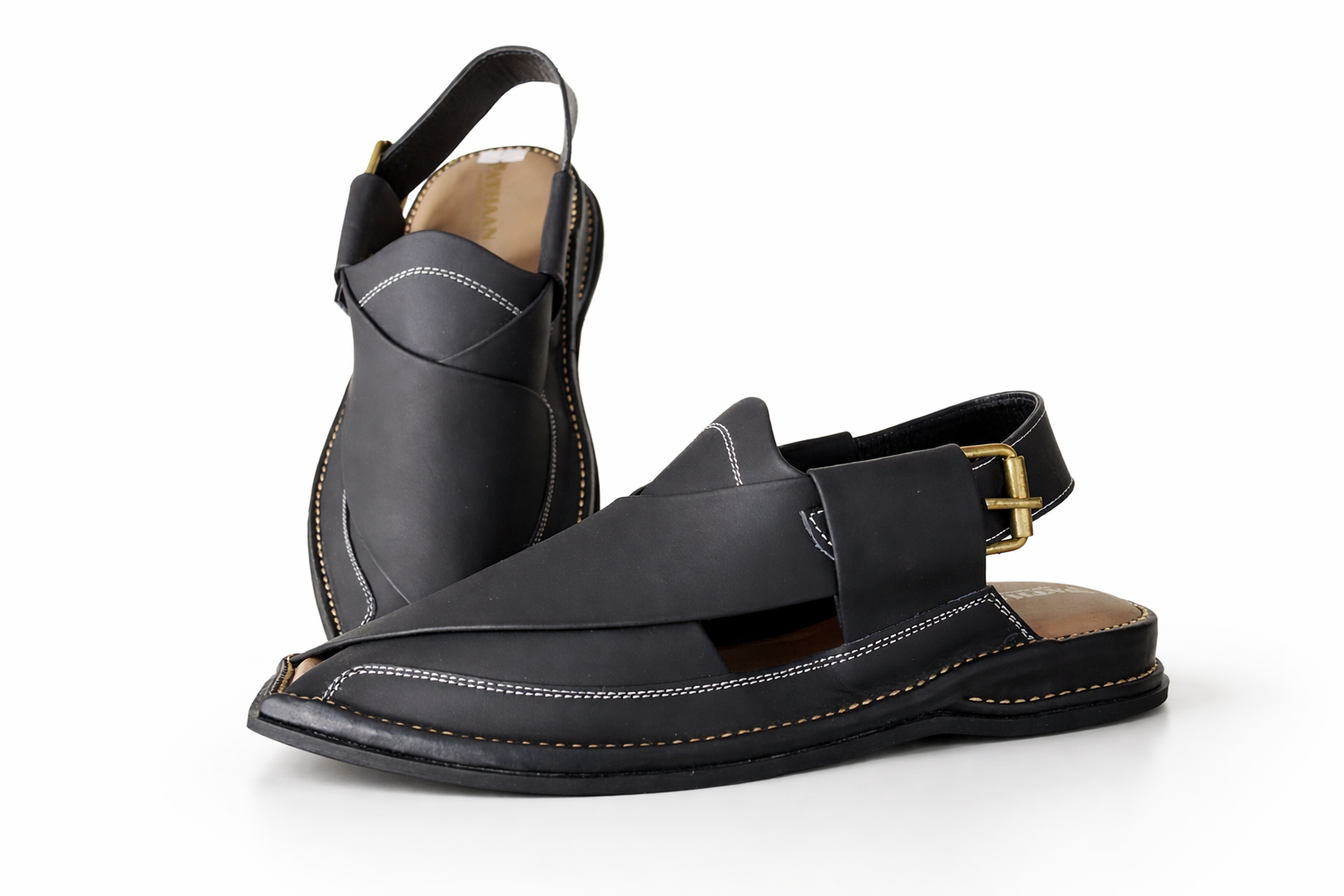 Black-Zalmi Peshawari Chappal - Image 2
