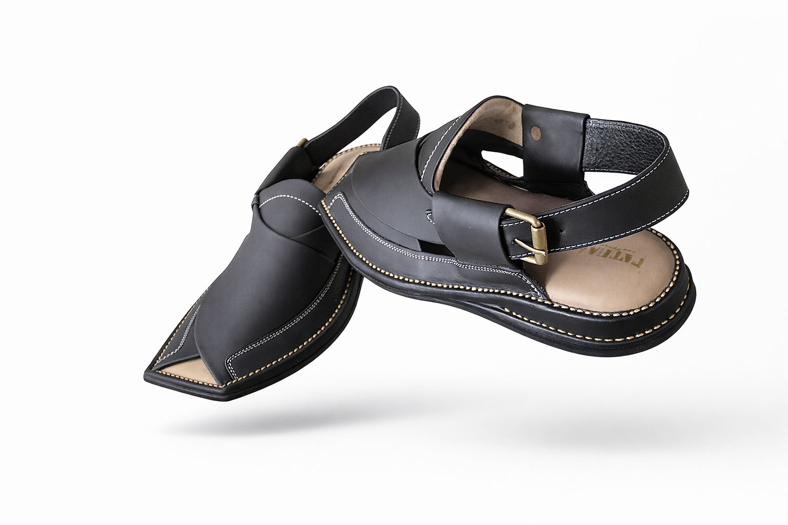 Black-Zalmi Peshawari Chappal - Image 3