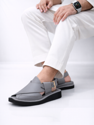 Hot Charcoal Grey Kaptaan Chappal