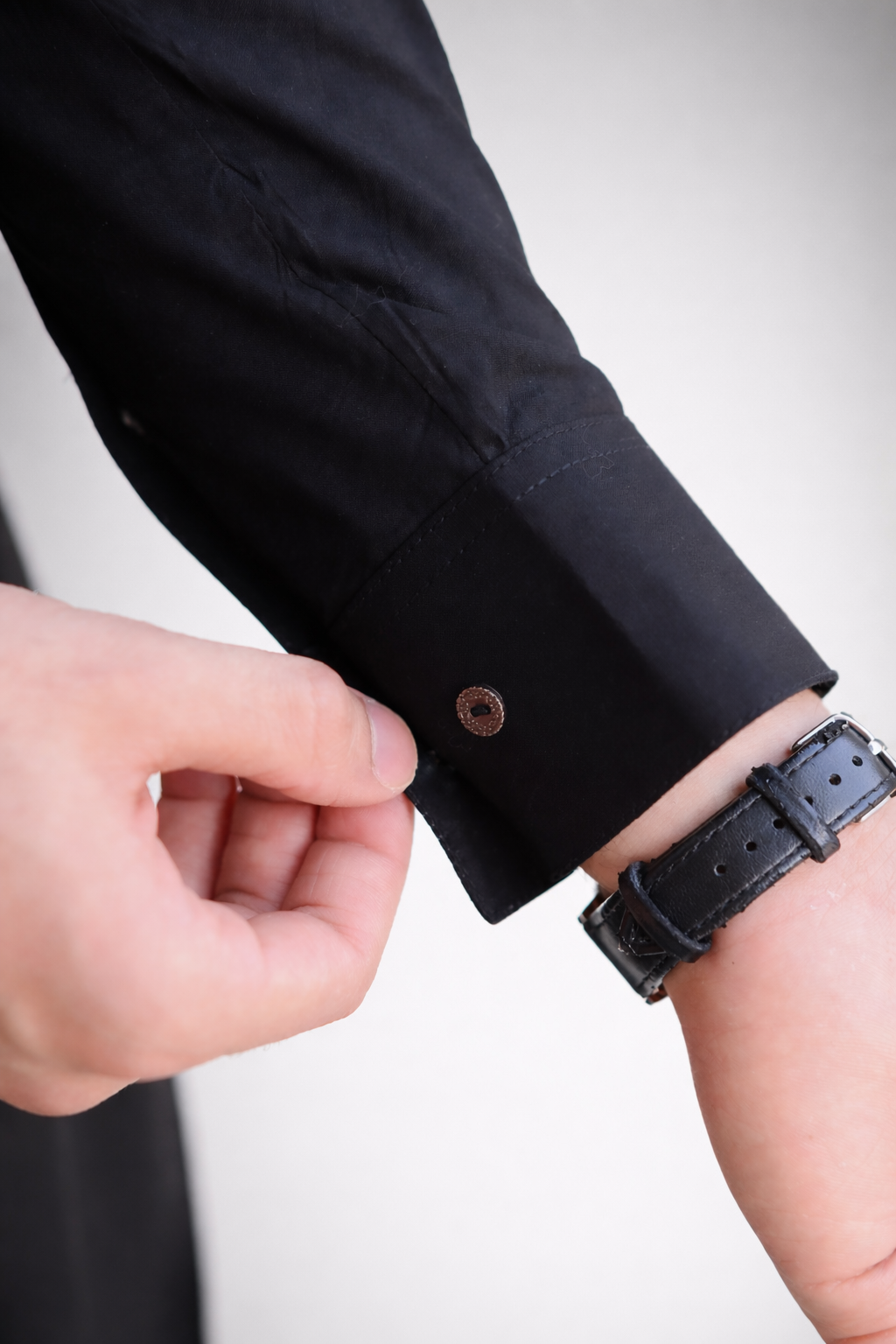 Black PATHAAN Signature Cotton Kameez Shalwar - Image 5