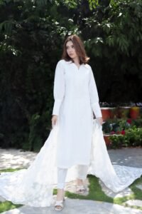 Noor-Haya 3PC Royal Chikan Kari dress with delicate embroidered Dupatta