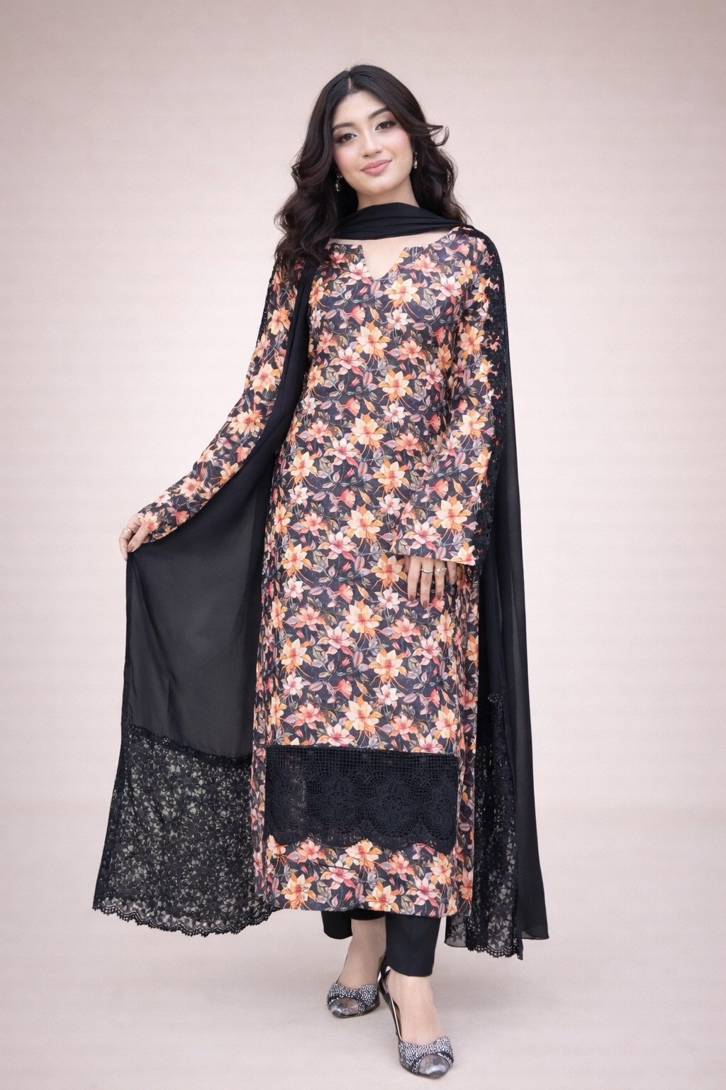 Shafaq β A Sunset Dream in Lawn π
(Premium 3PC | Embroidered Lawn Suit) - Image 9