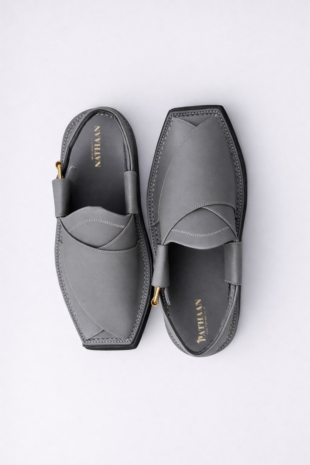 Hot Charcoal Grey Kaptaan Chappal - Image 5