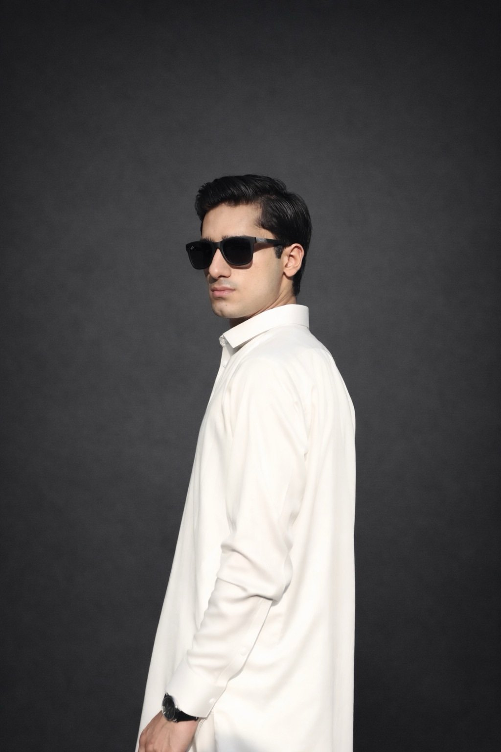 Off-White Superior-Grade Cotton Kameez Shalwar - Image 4