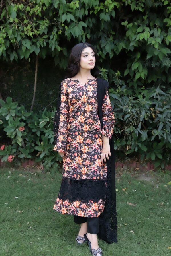 Shafaq – A Sunset Dream in Lawn 🌅
(Premium 3PC | Embroidered Lawn Suit) - Image 3