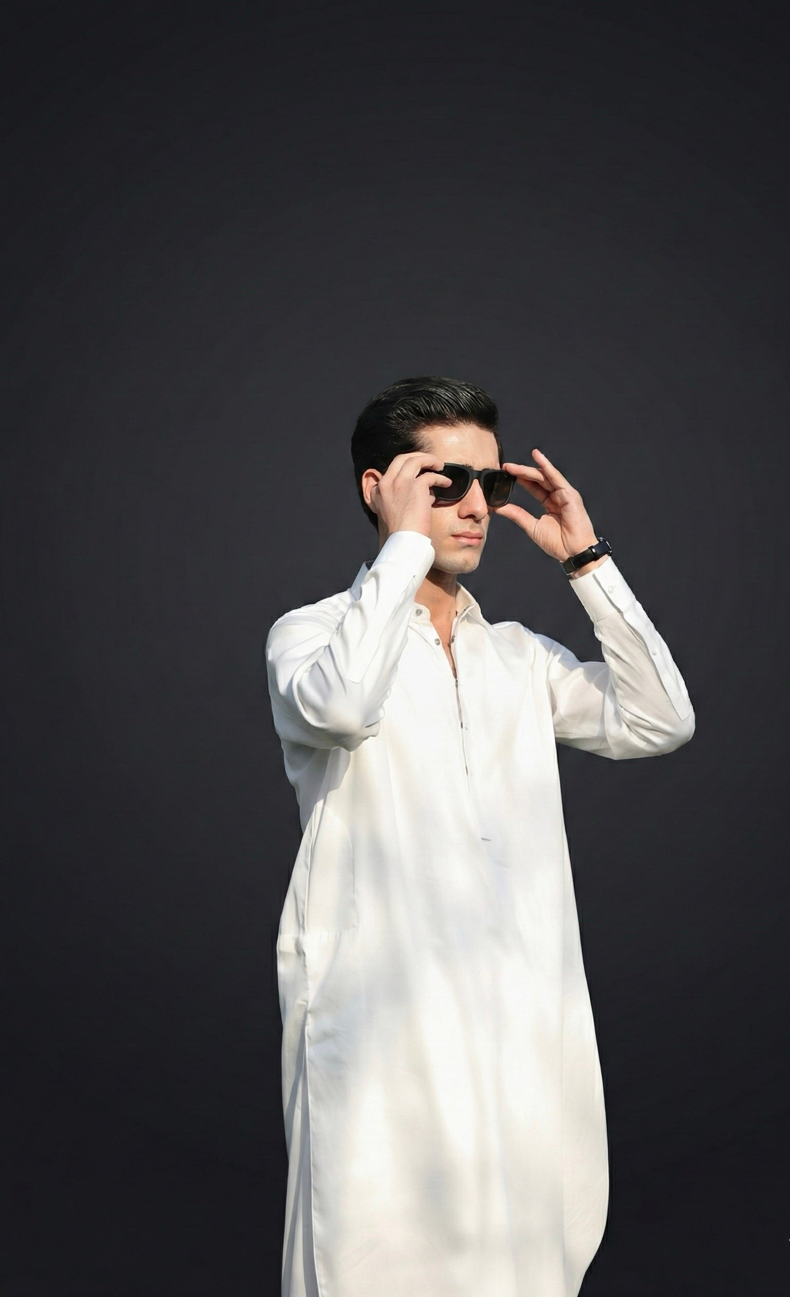 Off-White Superior-Grade Cotton Kameez Shalwar - Image 5