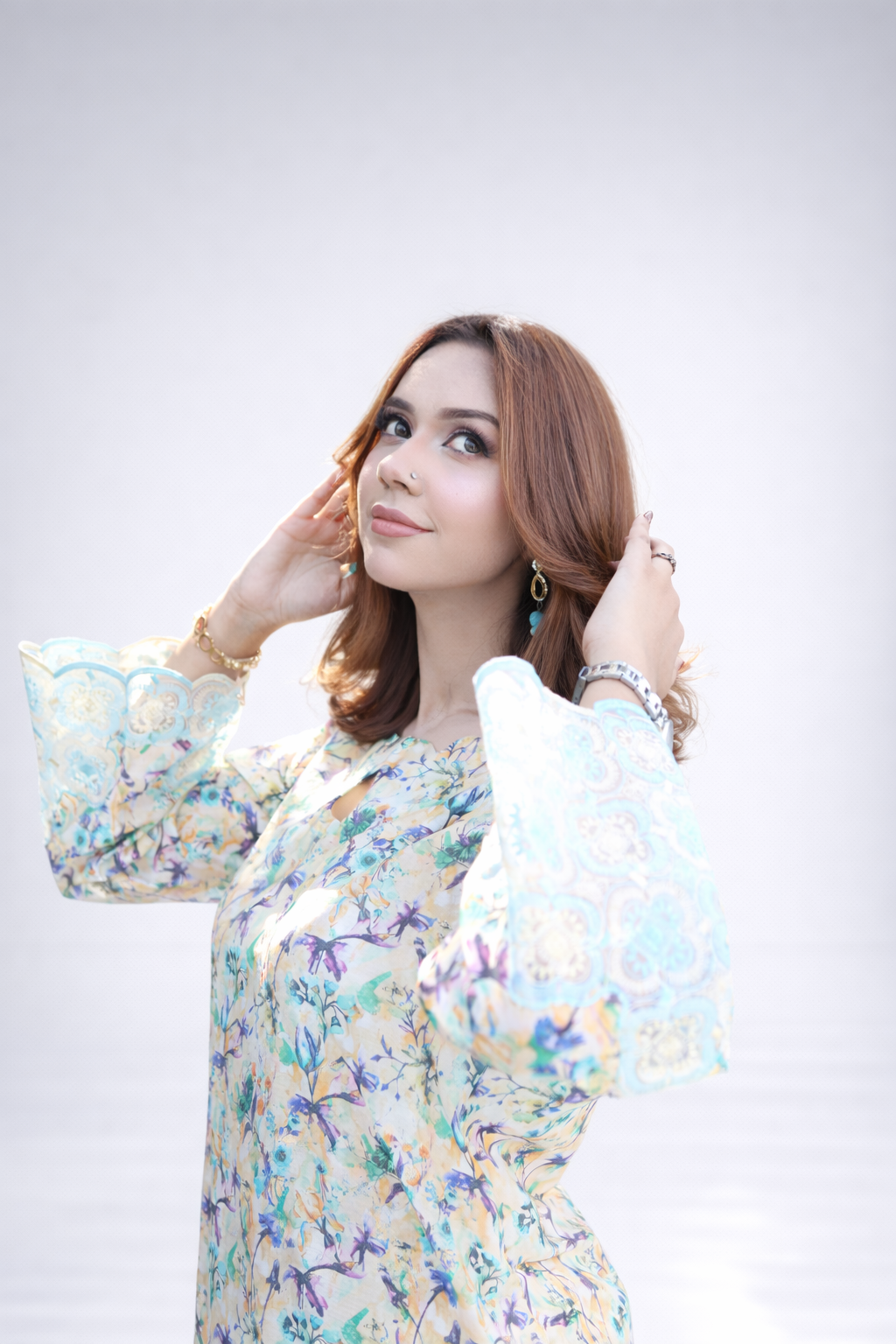 Neelam – Elegance in Every Breeze
(Premium 3PC Lawn Suit-Delicate embroidered Organza eplick) - Image 5